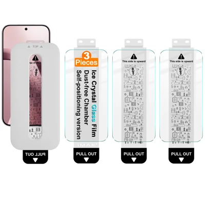 IMAK til Xiaomi 17T 3 stk Skærmprotector Iskrystal Tempered Glass Film med støvfri installationsværktøj (fingeraftryksgenkendelse) - Transparent