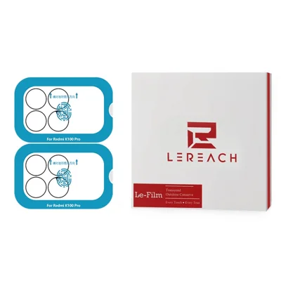LEREACH 2Pcs for Xiaomi Poco F9 Pro 5G / Redmi K100 Pro 5G (China) Camera Lens Protector Full Cover High Aluminium-silicon Glass Lens Film with Auto-Align Installation Frame - Transparent with Black Circle