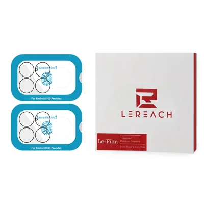 LEREACH 2 Pezzi per Xiaomi Poco F9 Ultra 5G / Redmi K100 Pro Max 5G (Cina) Protezione Obiettivo Fotocamera Copertura Totale Pellicola in Vetro Alluminosilicato con Cornice Installazione Automatica - Trasparente con Cerchio Nero