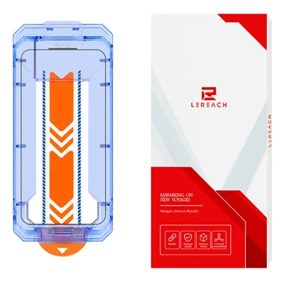 LEREACH CF Серия для iPhone 18 Pro Max / 17 Pro Max Защитное стекло 0,33 мм Закаленное стекло с инструментом для выравнивания - Черный