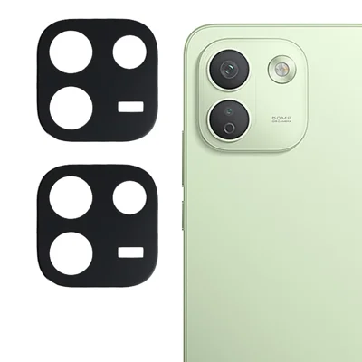 2Pcs for Xiaomi Redmi Note 17 Pro Max 5G Full Coverage Camera Lens Protector Silk Printing Tempered Glass Lens Film 3D Arc Edge - Black