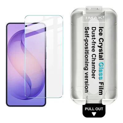  IMAK for Samsung Galaxy S26 Full Screen Protector Ice Crystal Tempered Glass Film with Dust-free Installation Tool (Fingerprint Unlock) - Transparent