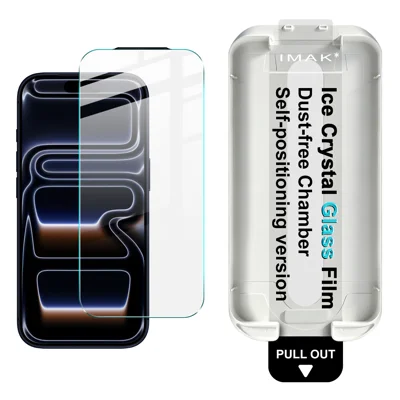 IMAK pour iPhone 18 Pro Max / iPhone 17 Pro Max Protecteur d'écran en verre trempé Ice Crystal anti-rayures avec outil d'installation sans poussière - Transparent