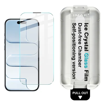 IMAK para iPhone Air Protector de Pantalla Cristal de Hielo Antiarañazos Película de Vidrio Templado con Herramienta de Instalación Sin Polvo - Transparente