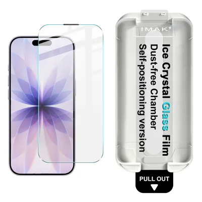IMAK para iPhone 17 Protector de Pantalla Cristal de Hielo Antiarañazos Vidrio Templado con Herramienta de Instalación sin Polvo - Transparente