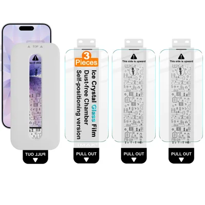 IMAK para iPhone 17 Protector de Pantalla de Cristal Templado Ice Crystal Antiarañazos 3 Unidades con Herramienta de Instalación Sin Polvo - Transparente
