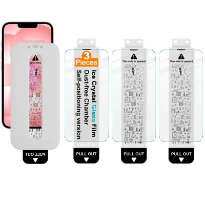  IMAK na iPhone 17e / iPhone 16e 3 szt. Ochrona ekranu Lód Kryształ Antyrysik Hartowane szkło z narzędziem do montażu bez pyłu - Przezroczysty