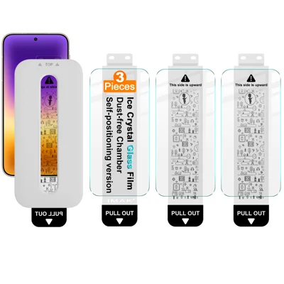 IMAK pour Huawei Pura 90 Pro Max 3 pièces Protecteur d'écran Cristal de glace Anti-rayures Verre trempé avec outil d'installation sans poussière - Transparent
