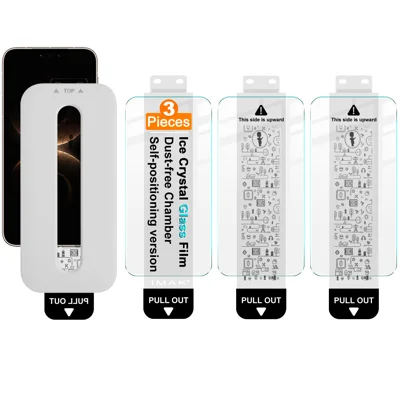 IMAK til Huawei Mate 80 Pro / Huawei Mate 80 3 stk Skærmprotector Iskrystal Anti-kridt Hærdført Glasfilm med støvfrid installationsværktøj - Transparent