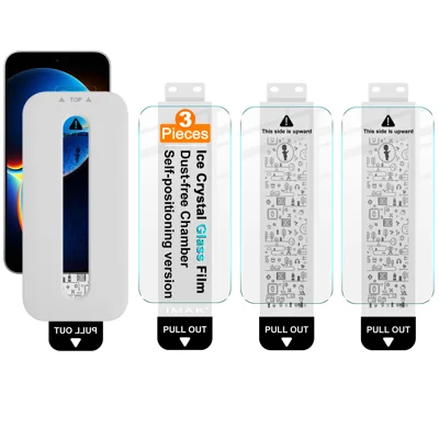 IMAK para Xiaomi Redmi K90 Max 5G / Xiaomi Redmi K90 Ultra 5G Protector de Pantalla Completa 3 Unidades, Película de Cristal Templado Cristal de Hielo con Herramienta de Instalación Sin Polvo (Desbloqueo por Huella Dactilar) - Transparente