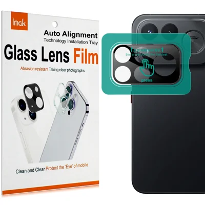 IMAK per Xiaomi Poco F9 Ultra 5G Vetro Temperato Protezione Obiettivo Fotocamera con Cornice Autoposizionante - Nero