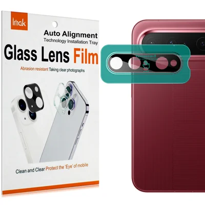 IMAK for Huawei Pura X View Tempered Glass Full Cover Camera Lens Protector with Self Positioning Frame - Black