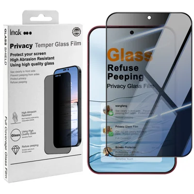  IMAK for Huawei Pura X View Anti Peep Tempered Glass Screen Protector Full Coverage - Black