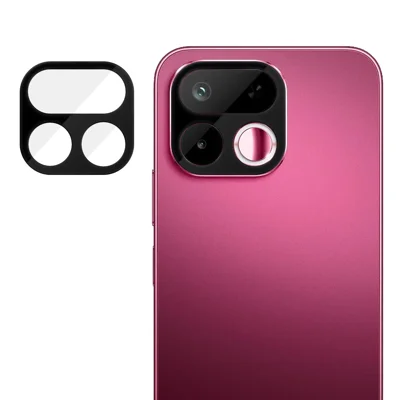  For Realme 16T 5G Full Cover Camera Lens Protector Silk Print HD Anti Fingerprint AR Tempered Glass Lens Film - Black