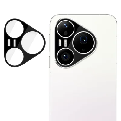 Protecteur de lentille de caméra intégral pour Huawei Pura 90 Pro, film de lentille en verre trempé HD anti-empreintes avec revêtement AR et impression silk, couleur noire