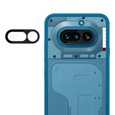  For Nothing Phone (4a) Full Cover Camera Lens Protector Silk Print HD Anti Fingerprint AR Tempered Glass Lens Film - Black