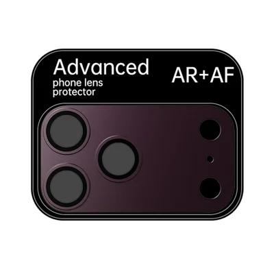 ROCK для iPhone 18 Pro Max Защита для камеры 0,33 мм Высококачественное алюмосиликатное стекло Противоотражающая пленка для объектива - Красный