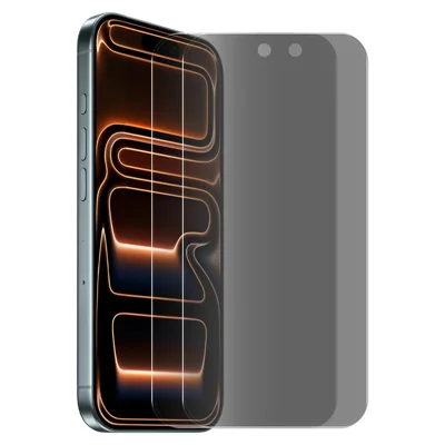 ENKAY HAT PRINCE 2Pcs Anti-Spy Film for iPhone 17 Pro Max Anti-Glare Screen Protector Tempered Glass - Black