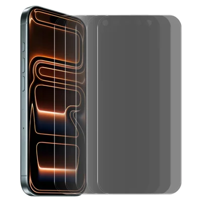 ENKAY HAT PRINCE 5Pcs Anti-Spy Film for iPhone 17 Pro Max Anti-Glare Screen Protector Tempered Glass - Black