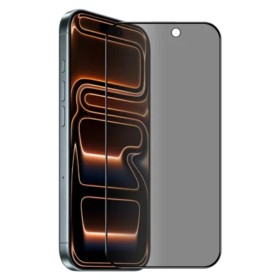 ENKAY HAT PRINCE voor iPhone 17 Pro Max Privacy Screen Protector 28-graden Anti-Spionie Silk Printing Gehard Glas Film - Zwart