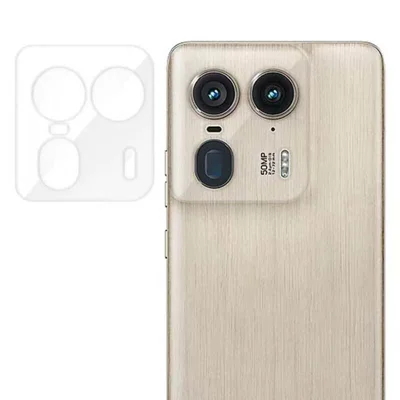 Protezione in vetro temperato per obiettivo della fotocamera per Motorola Edge 50 Ultra 5G, pellicola trasparente anti-graffio con copertura totale - trasparente