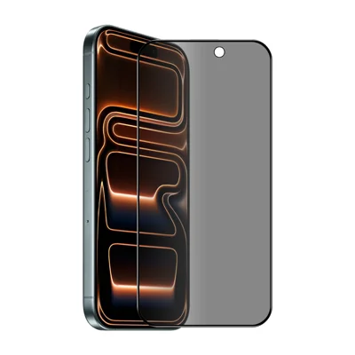 HAT PRINCE per iPhone 18 Pro Protezione per Schermo con Privacy ENKAY Hat-Prince Colla Totale Copertura Completa in Vetro Temperato Anti-Spionaggio a 28 gradi - Nero