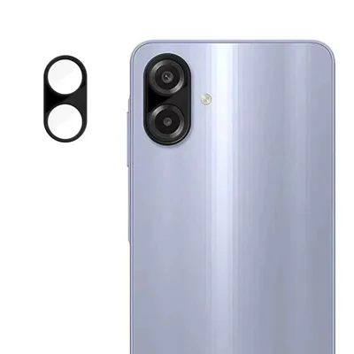 Für Samsung Galaxy A08 4G / Galaxy A08 5G Gehärtetes Glas Objektivschutz Schwarz Seidendruck Kameraobjektivfolie - Schwarz
