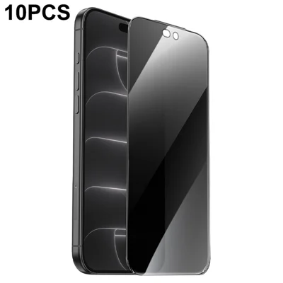 HOCO G777 Plus 10 Pezzi per iPhone 18 Pro Max Protettore Schermo Privacy a Copertura Totale Anti-Spy Anti-Statico in Vetro di Alluminio-Silicio Alto - Nero