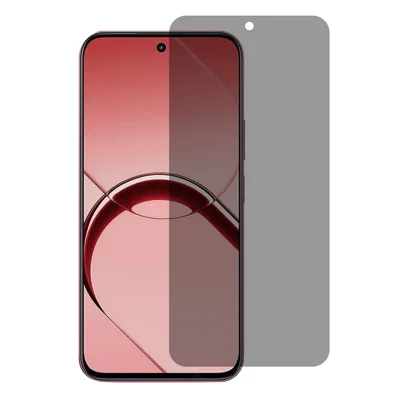 Til Realme 16T 5G 2.5D Arc Edge Anti Spy Fuldækkende Skærmbeskytter Fuldklebet Høj jernsiliciumglas Film - Sort