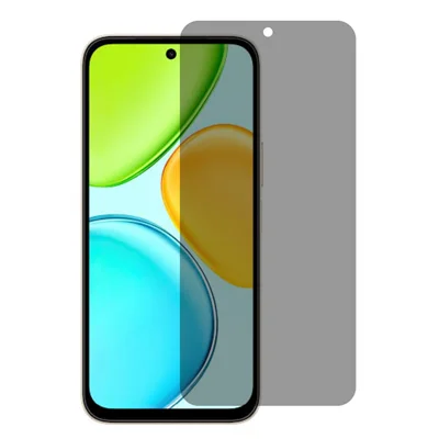 For Honor X6e 4G 2.5D Arc Edge Anti Spy Full Screen Protector Full Glue High Aluminium-silicon Glass Film - Black