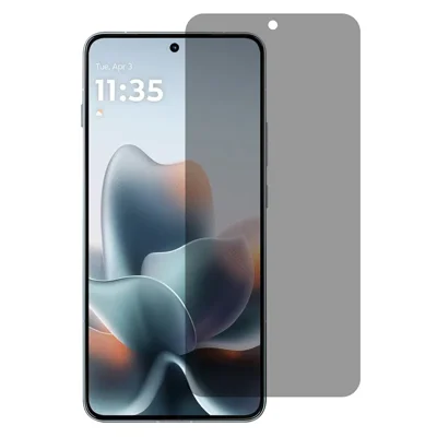 Für Motorola Edge 70 Max 5G 2,5D Arc Edge Anti-Spionage Vollbildschutz Vollkleber aus hochaluminiertem Siliciumglas - Schwarz