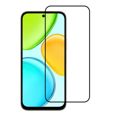Protector de pantalla completa para Honor X6e 4G, película transparente HD con pegamento total y proceso de impresión serigrafiada - Negro