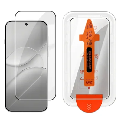  Protector de Pantalla Completa para Oppo Find X10 Pro Max 5G, Película de Vidrio de Alta Resistencia con Impresión en Seda Transparente, Marco de Instalación con Eliminación de Polvo - Transparente