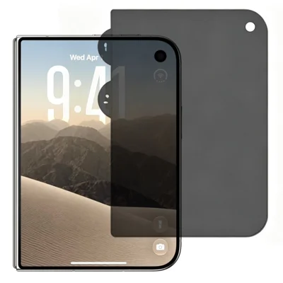 For iPhone Duo Privacy Screen Protector Matte Anti Fingerprint Anti Peep PET Outter Screen Film