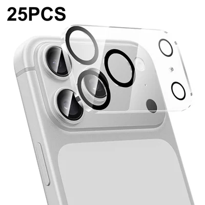 HOCO G13 25Pcs for iPhone 18 Pro Max Camera Lens Protector 3D Full Coverage Night Circle High Aluminium-silicon Glass Clear Film Set - Transparent