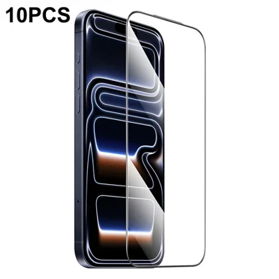 HOCO G14 10Pcs for iPhone 18 Pro Max / 17 Pro Max Screen Protector 0.33mm High Aluminium-silicon Glass Full Coverage HD Film - Black