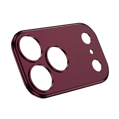DYONG para iPhone 18 Pro Max Moldura da Lente da Câmera em Metal Oco, Protetor de Lentes Anti-Risco - Vermelho Escuro