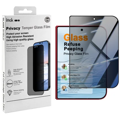  IMAK for Xiaomi 18 Fold Anti Peep Tempered Glass Screen Protector Full Coverage - Black
