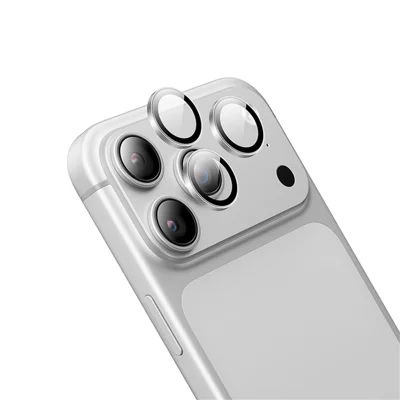 HOCO V13 for iPhone 18 Pro / 18 Pro Max Camera Lens Protector Set 3D High Aluminium-silicon Glass + Metal Anti Explosion Lens Film - Silver