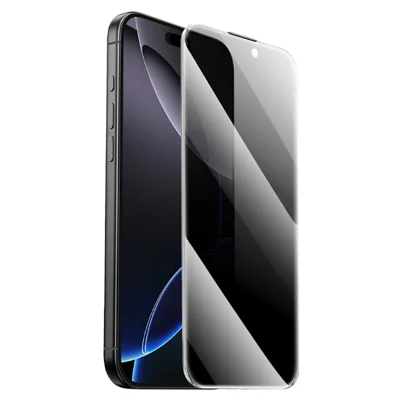 HOCO G20 10 pièces pour iPhone 17 / 16 Pro Protecteur d'écran confidentialité Anti-espion en verre aluminosilicate haute résistance Film intégral (sans bordure) - Noir