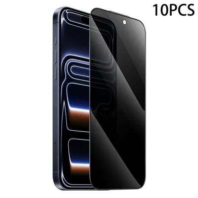 HOCO G15 10 stuks voor iPhone 17 Pro Max Privacy Screen Protector Anti-spionage Hoge aluminium-siliciumglas Volledige dekking Film - Zwart