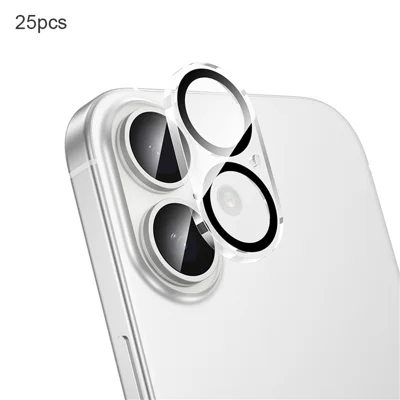 HOCO G13 25Pcs for iPhone 17 Camera Lens Protector 3D Full Coverage Night Circle High Aluminium-silicon Glass Clear Film Set - Transparent