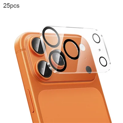 HOCO G13 25Pcs for iPhone 17 Pro Max Camera Lens Protector 3D Full Coverage Night Circle High Aluminium-silicon Glass Clear Film Set - Transparent