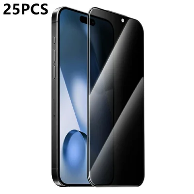 HOCO G11 25Pcs for iPhone 17 Pro Max Privacy Screen Protector Anti Spy High Aluminium-silicon Glass Full Coverage Film - Black