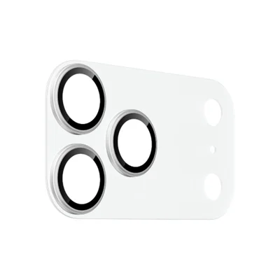 KEEPHONE Série REGGIO para iPhone 18 Pro Max Protetor de Lente da Câmara 9H Vidro + PET + Liga de Alumínio Alta Definição com Revestimento AF - Prata