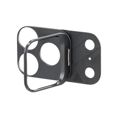 Para iPhone 18 Pro Max AR+AF Filme de Vidro Temperado Anti-Reflexo com Proteção de Lente de Câmera em Metal com Suporte Oculto - Preto