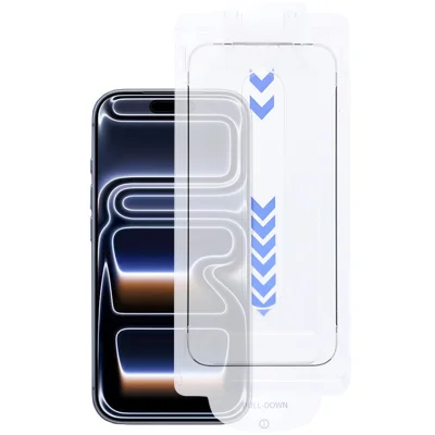 Protetor de Ecrã para iPhone 18 Pro Max / 17 Pro Max em Vidro de Alta Alumino-Silício com Quadro Serigrafado, Cobertura Total, Kit de Instalação Sem Poeira - Transparente