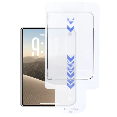 Protecteur d'écran double pour iPhone en verre aluminosilicate haute résistance, kit d'installation sans poussière avec cadre imprimé par sérigraphie, couverture totale - Transparent