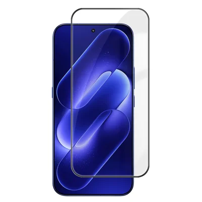 Per Xiaomi 18 Pro Max HD Protettore Schermo Completo in Vetro di Silicio Alluminio ad Alta Resistenza con Bordo Nero Stampa Seta - Trasparente