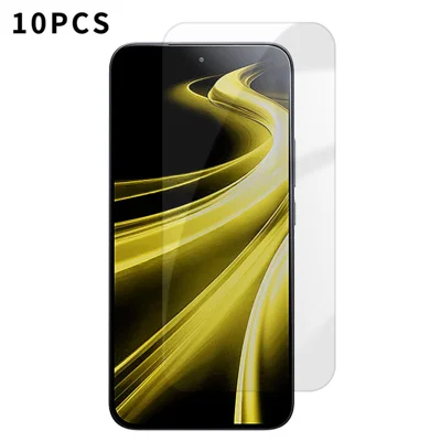  For Xiaomi Poco X8 Power 5G 10Pcs HD Screen Protector High Aluminium-silicon Anti-fingerprint Tempered Glass Film (Not Complete Covering) - Transparent